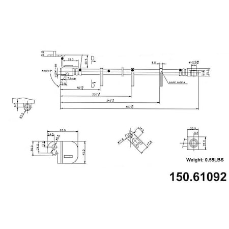 Centric Parts Brake Hose, 150.61092 150.61092